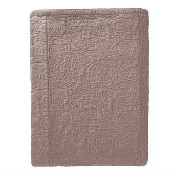 Tagesdecke Teba Taupe mit Paisley Muster | URBANARA