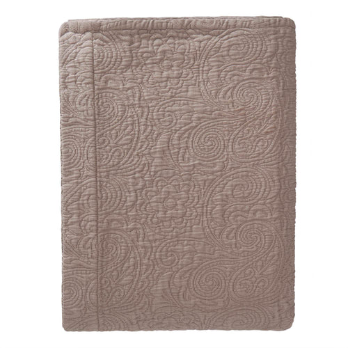 Tagesdecke Teba Taupe mit Paisley Muster | URBANARA