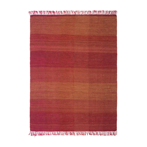 Leinendecke Birami Rot/Orange/Senfgelb - 130 x 160 cm | URBANARA