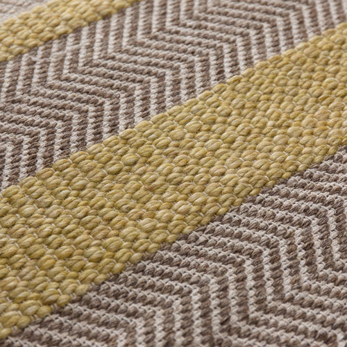 Teppich Alto Ocker/Beige/Hellbraun mit alternierendem Muster | URBANARA