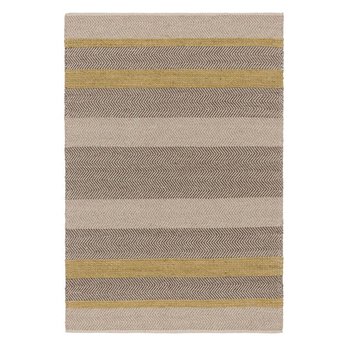 Teppich Alto Ocker/Beige/Hellbraun mit alternierendem Muster | URBANARA