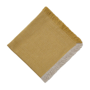 Serviette Alkas Ocker/Steingrau im zweiseitigen Design - 2-er Set | URBANARA