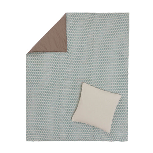 Picknickdecke Saldanha Blaugrau/Natur/Taupe - 137 x 170 cm | URBANARA