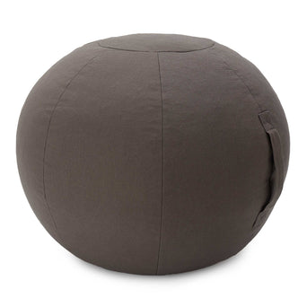 Canvas-Pouf Thalay Dunkelgrau 50 x 35 cm | URBANARA