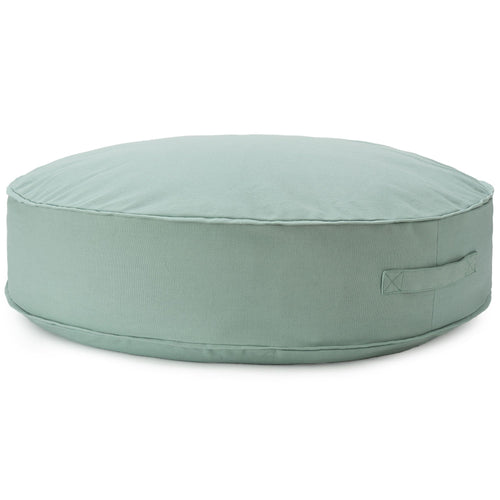 Canvas-Pouf Nashik Helles Graugrün 70 x 15 cm | URBANARA