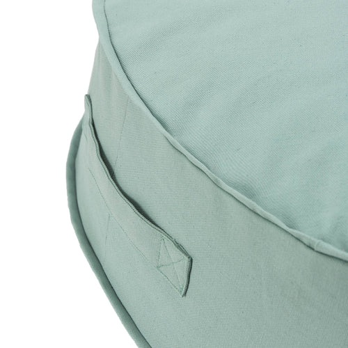 Canvas-Pouf Nashik Helles Graugrün 70 x 15 cm | URBANARA