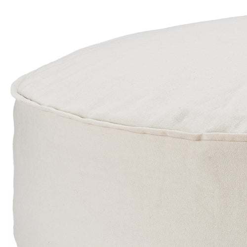 Canvas-Pouf Nashik Naturweiß 70 x 15 cm | URBANARA