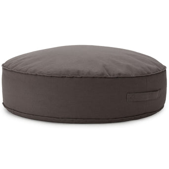 Canvas-Pouf Nashik Dunkelgrau 70 x 15 cm | URBANARA