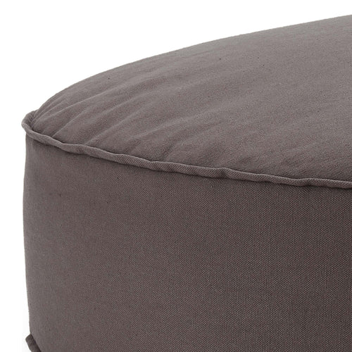 Canvas-Pouf Nashik Dunkelgrau 70 x 15 cm | URBANARA