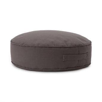 Canvas-Pouf Nashik Dunkelgrau 45 x 10 cm | URBANARA