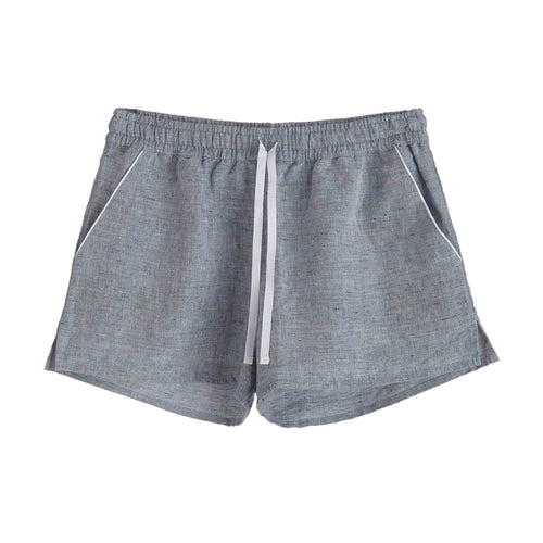 Pyjamashorts Casaal Dunkles Graublau/Weiß | URBANARA