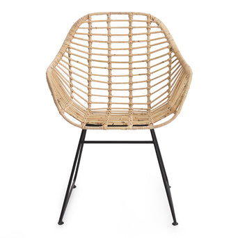 Rattan Stuhl Palu Natur - 57 x 64 x 89 cm | URBANARA