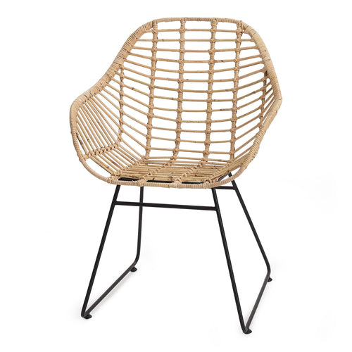 Rattan Stuhl Palu Natur - 57 x 64 x 89 cm | URBANARA